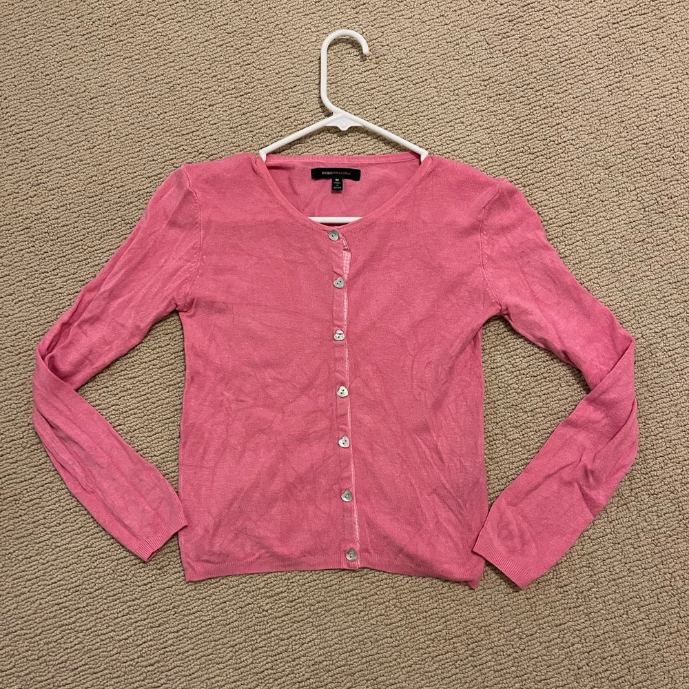 BCBGMaxAzria Pink Knit Top